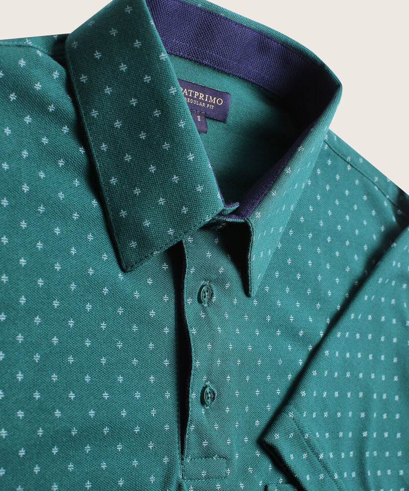 Polo Estampada Cuello Duro