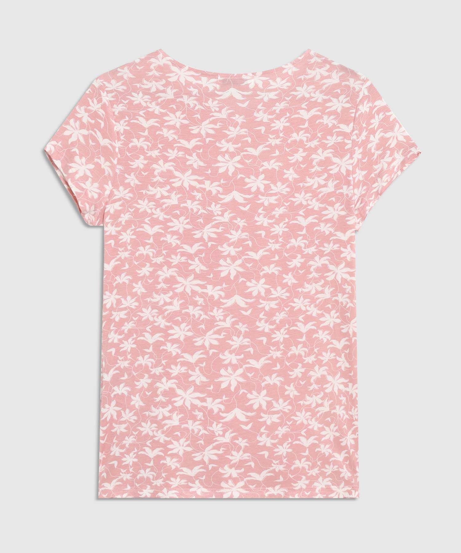Camiseta Con Estampado Florar 