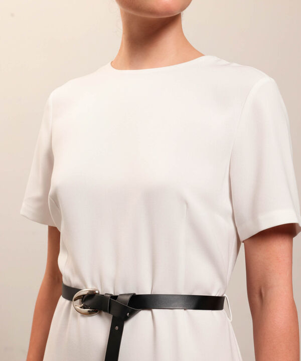 Vestido Midi De Corte Recto Para Mujer