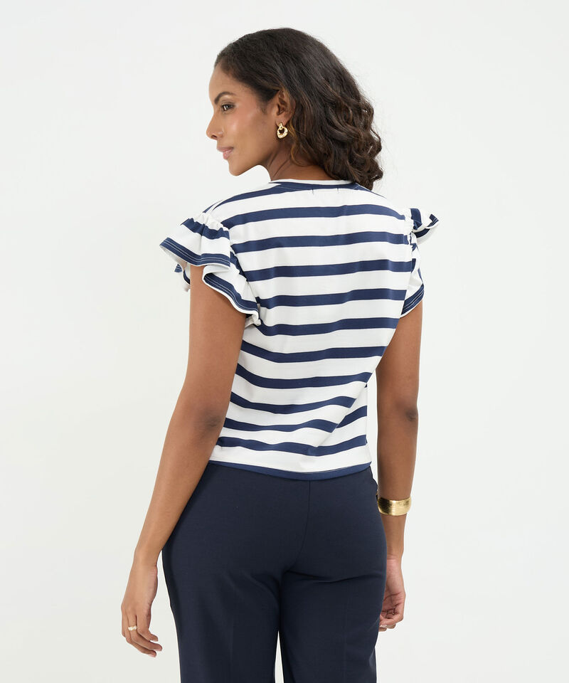Camiseta Manga Corta Con Boleros Para Mujer