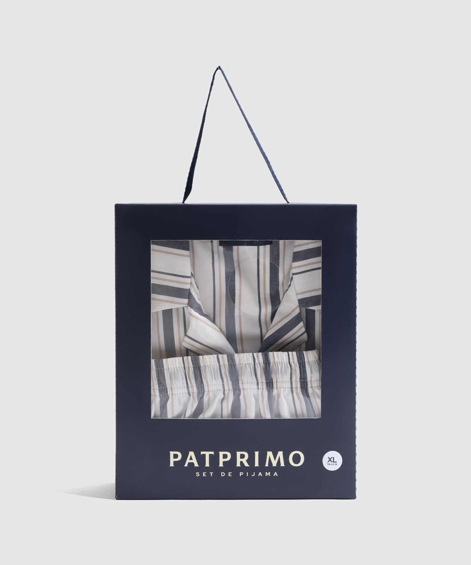 Pijama A Rayas Con Bolsillo Para Hombre