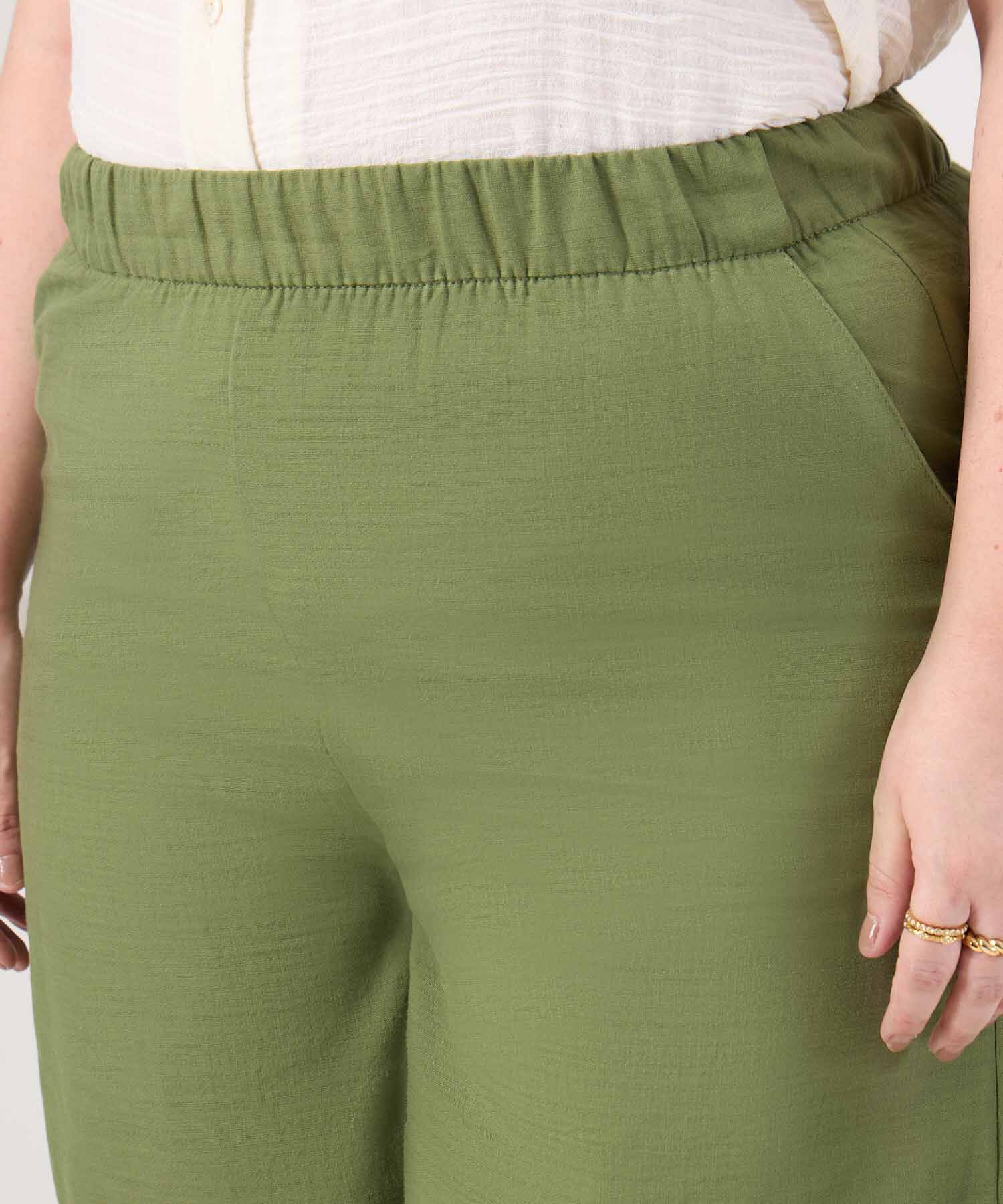 Bermuda Cintura El&aacute;stica Para Mujer Curvy