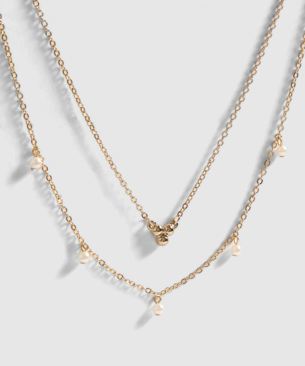 Collar Doble con Perlas image number null