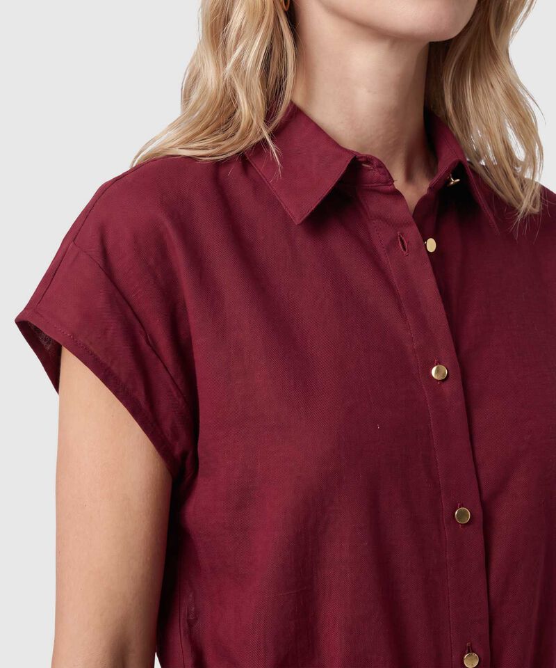 Vestido Camisero Con Cintur&oacute;n Para Mujer