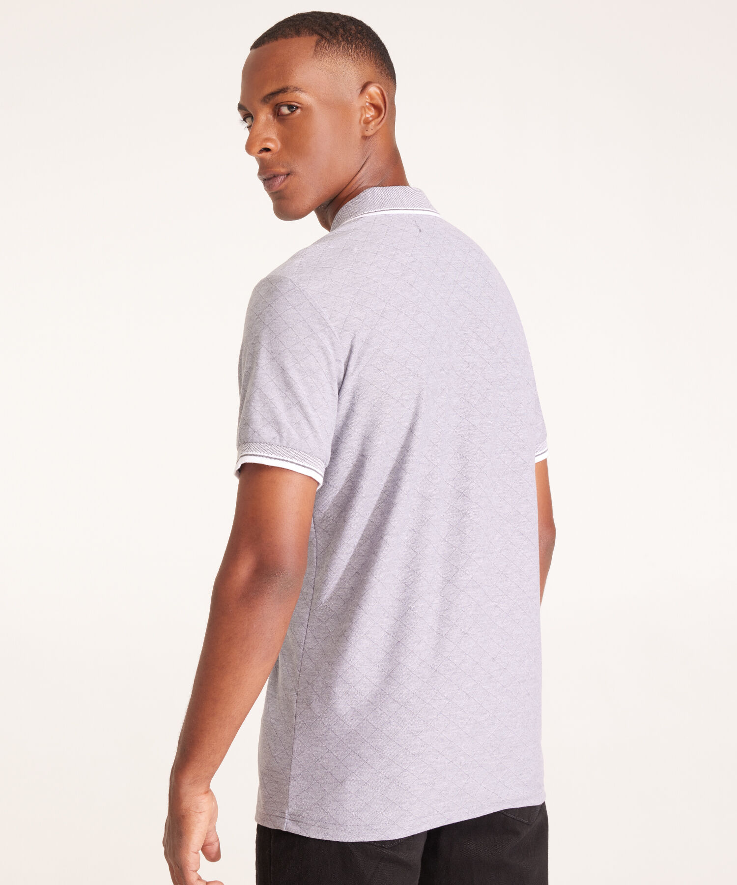 Polo Preteñida Texturizada, Cuello Y Puños Tejidos Con Bolsillo Y Silueta Regular Fit, Sunset Dust Línea Moda