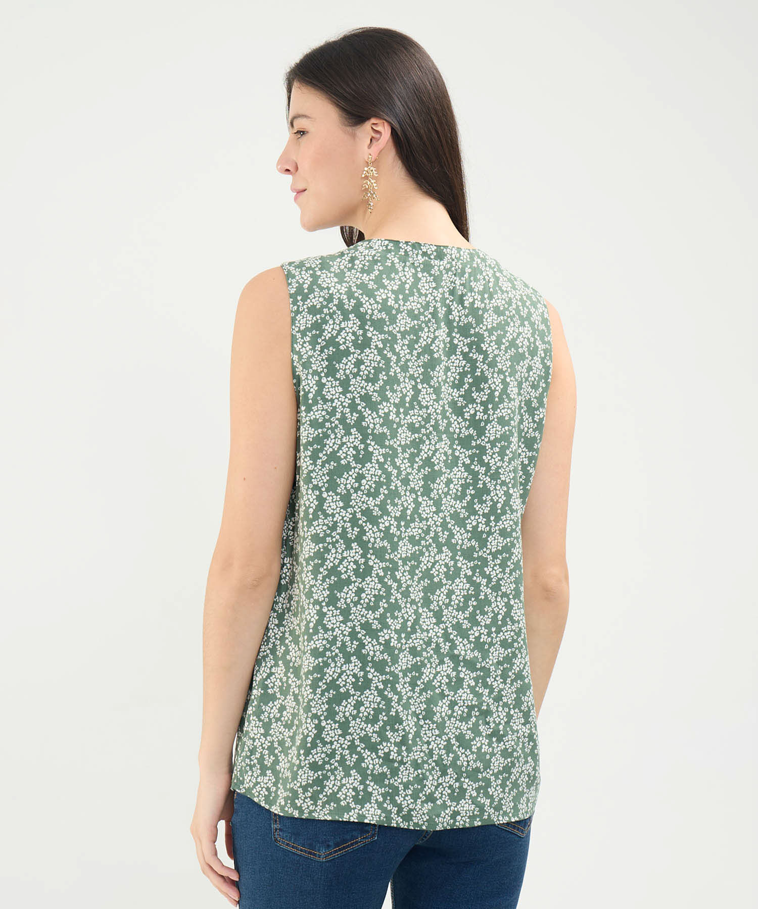 Blusa Estampada Manga Sisa