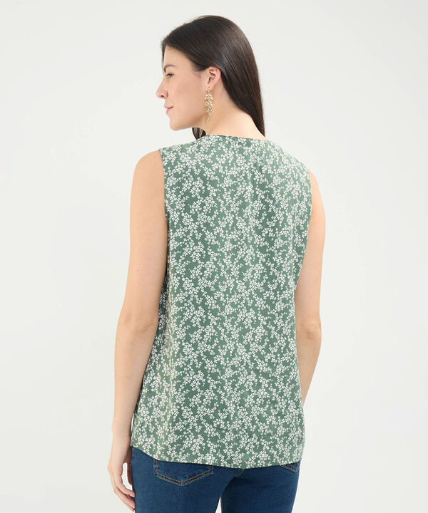 Blusa Estampada Manga Sisa