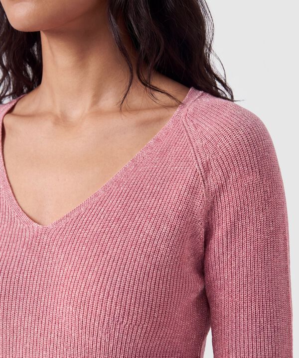 Saco Tejido Escote V Para Mujer