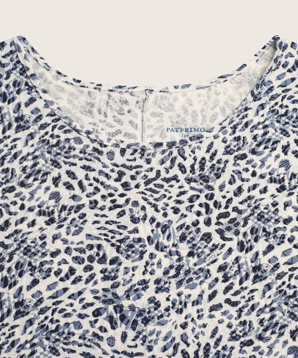 Camiseta Para Mujer Curvy Manga Corta Con Vuelo, AzulOscuro, hi-res image number null