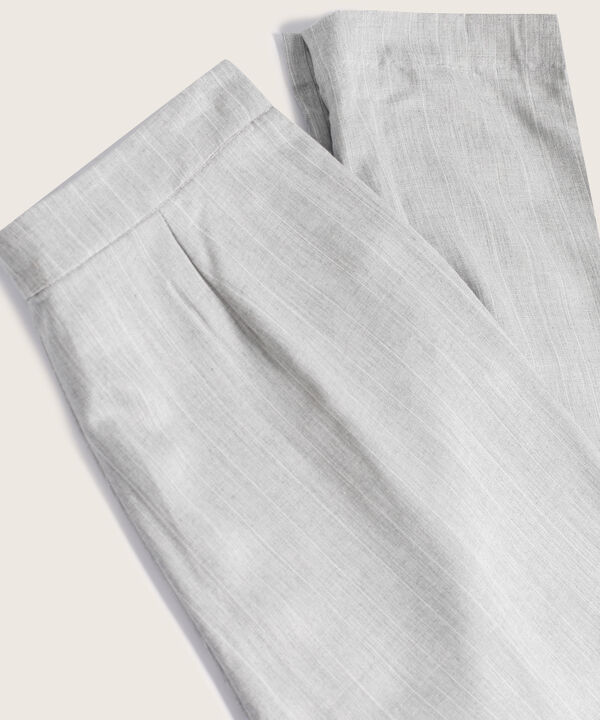 Pantalon Moda Tiro Alto Preteñido