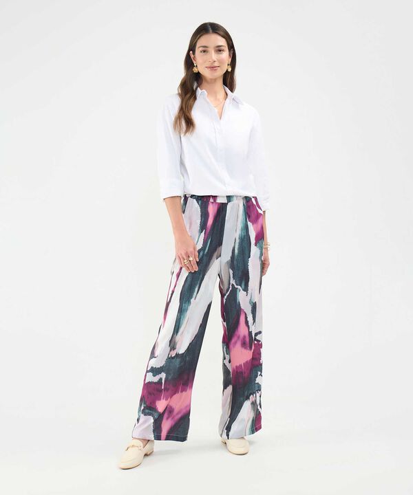 Pantalón Fluido Estampado image number null