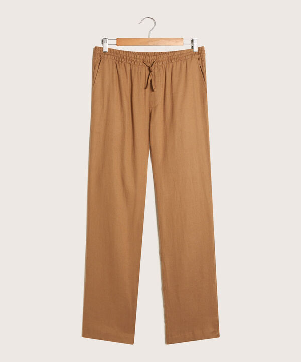 Pantalón Unicolor En Lino