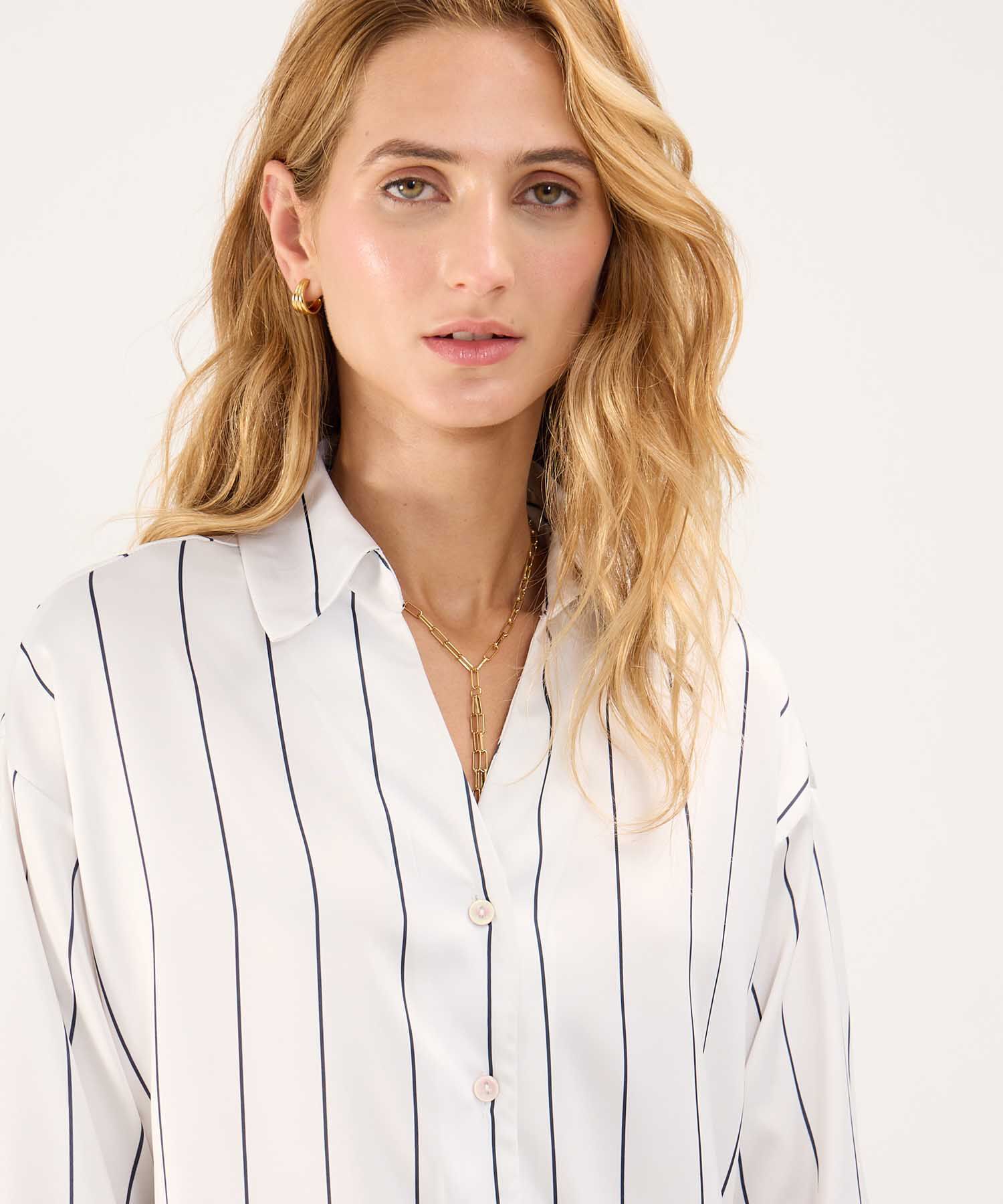 Camisa Satinada Estampada