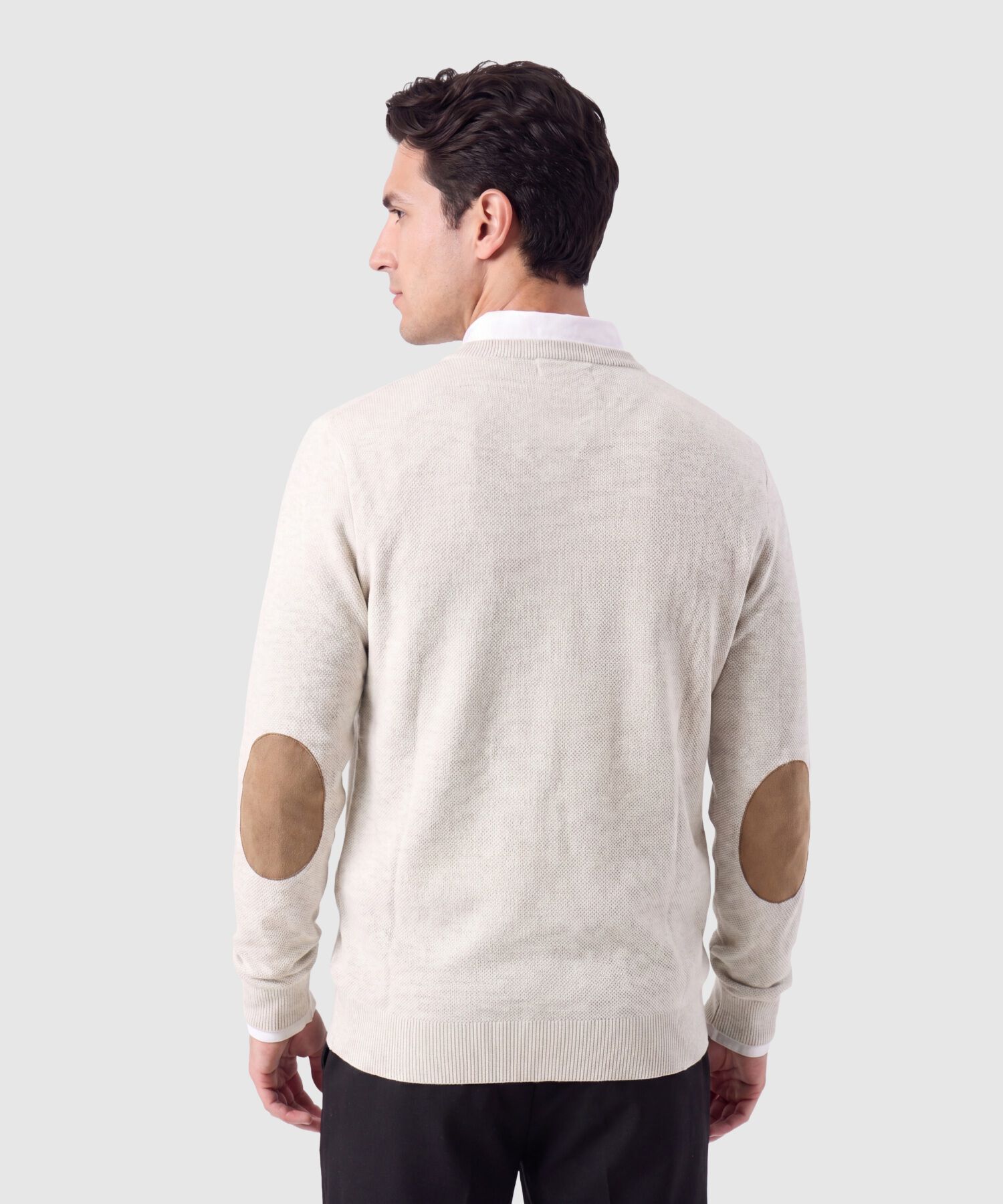 Saco Tejido De Cuello Redondo Para Hombre