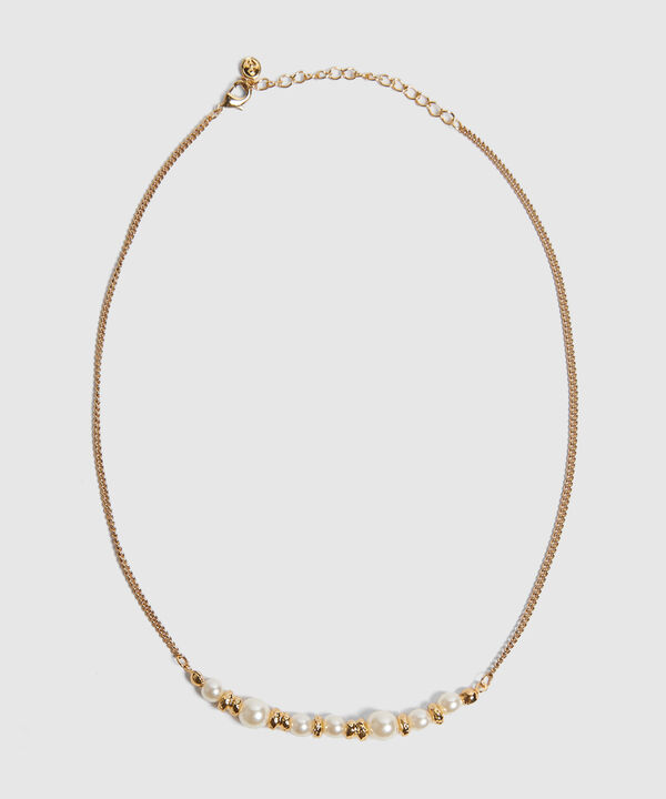 Collar dorado con perlas image number null