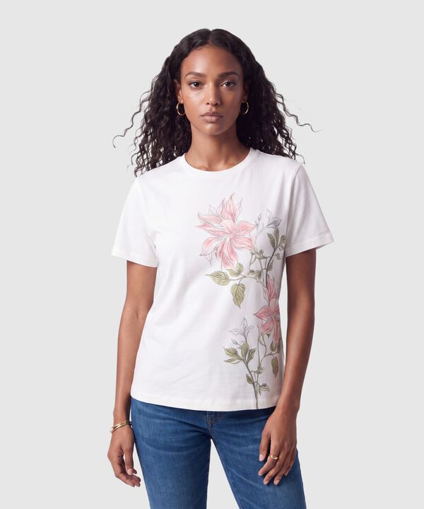 Camiseta Estampada Manga Corta Para Mujer image number null