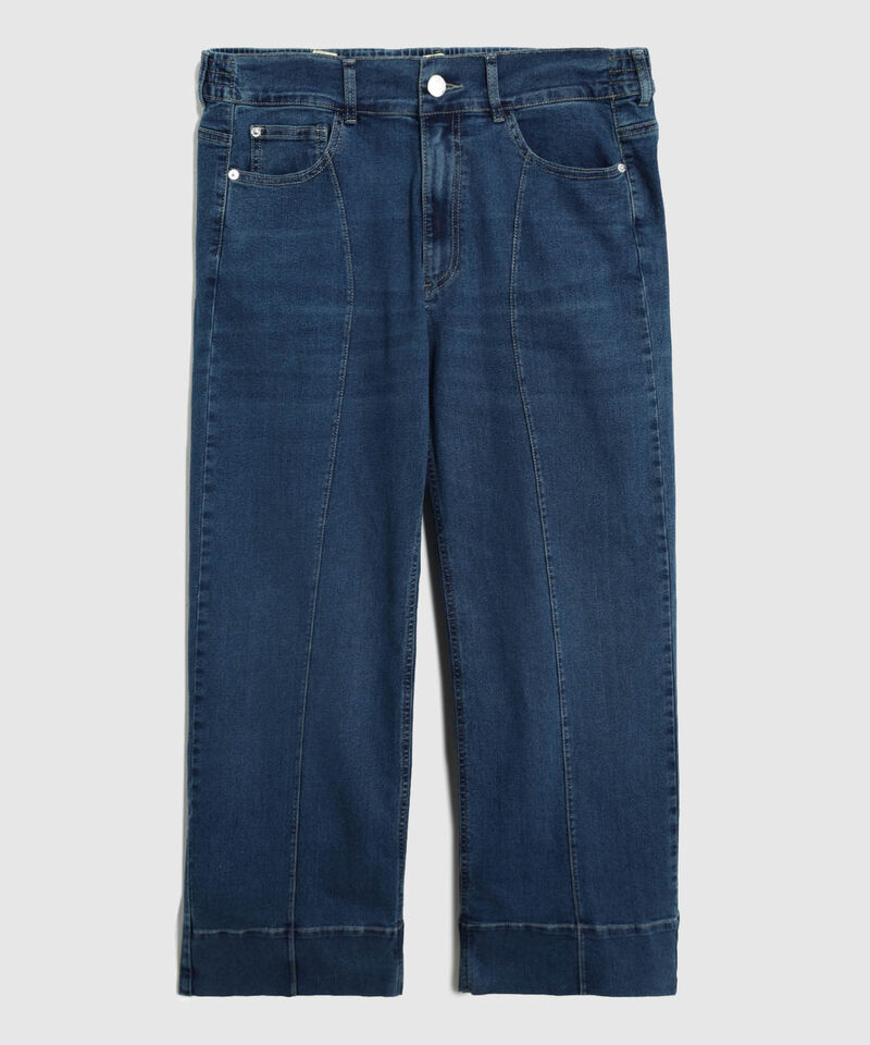 Jeans Straight Con Costuras Para Mujer Curvy