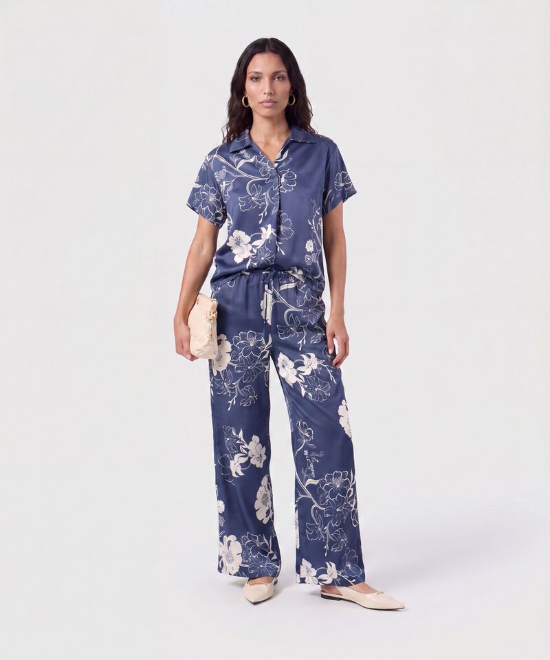 Pantal&oacute;n Fluido Con Cord&oacute;n Ajustable De Mujer