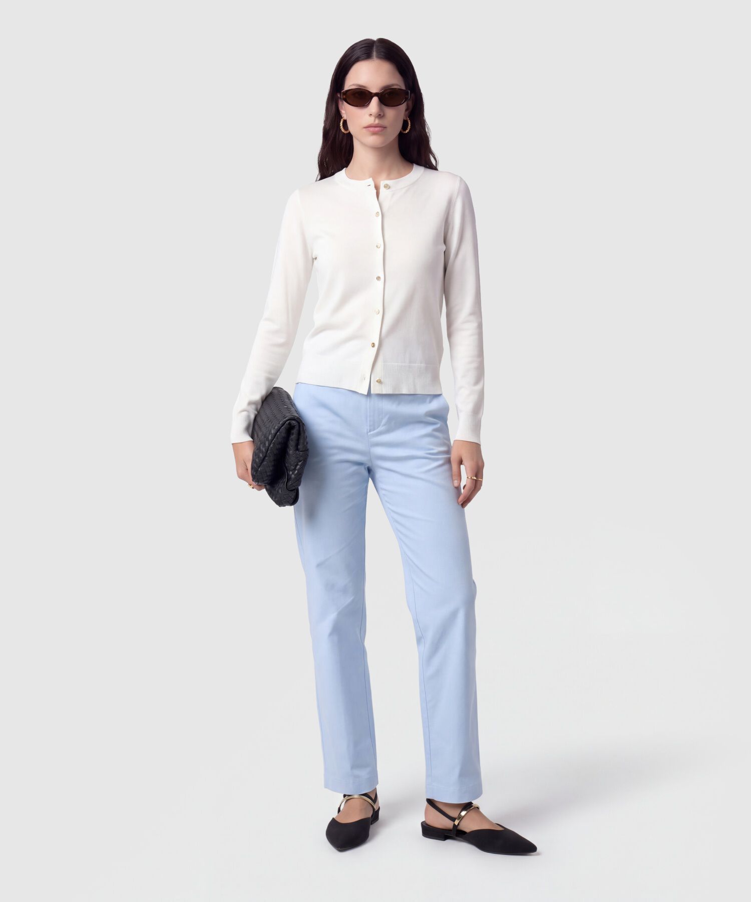 Saco Tejido Con Botones Para Mujer