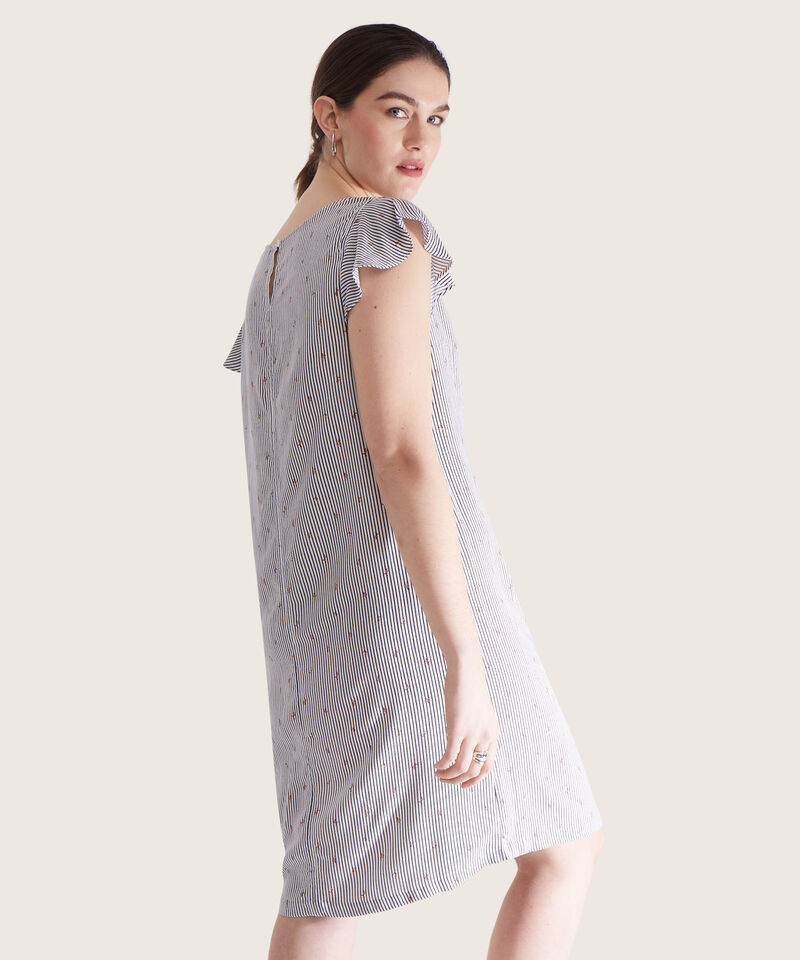 Vestido Manga Corta Estampado