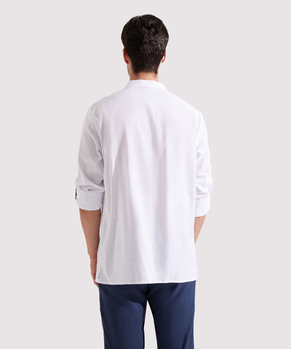 Camisa Manga Larga con Cuello Mao image number null