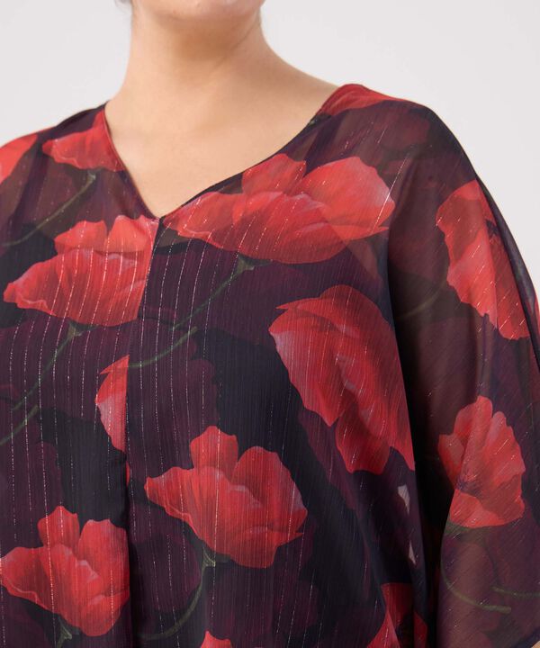Blusa Con Top Interno Estampada para Mujer Curvy