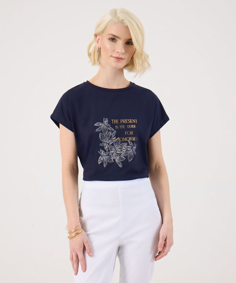 Camiseta Manga Corta Con Estampado