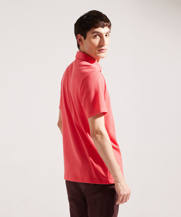 Polo Unicolor Textura  Cuello Duro Con Bolsillo Y Silueta Regular Fit, Campiello Linea Moda image number null