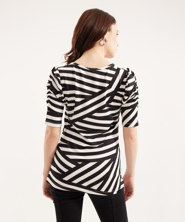 Camiseta Estampada con Ruche
