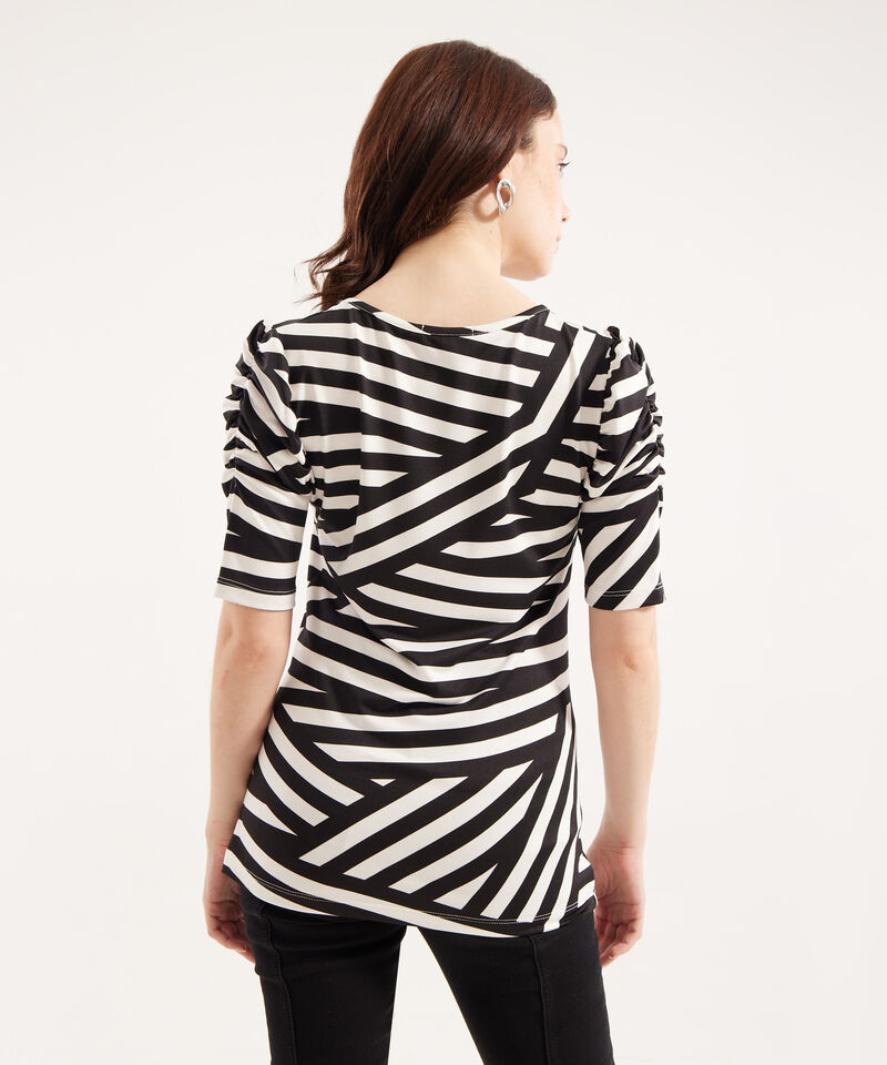 Camiseta Estampada con Ruche