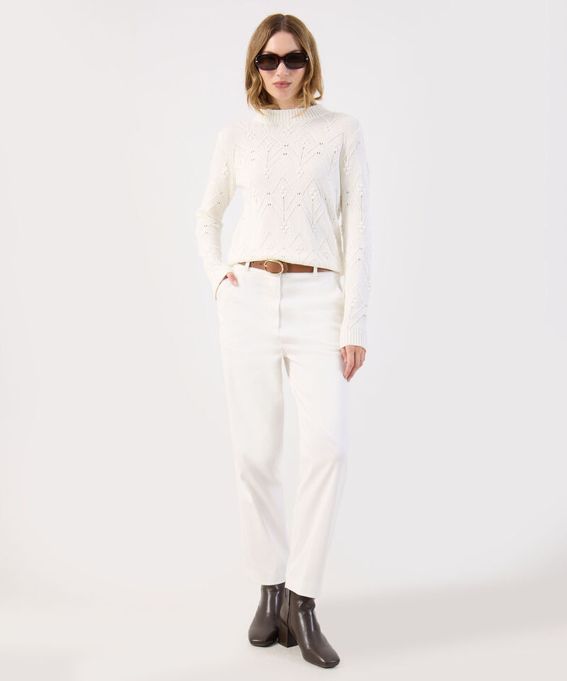 Saco Tejido Mujer Cuello Alto Estructurado