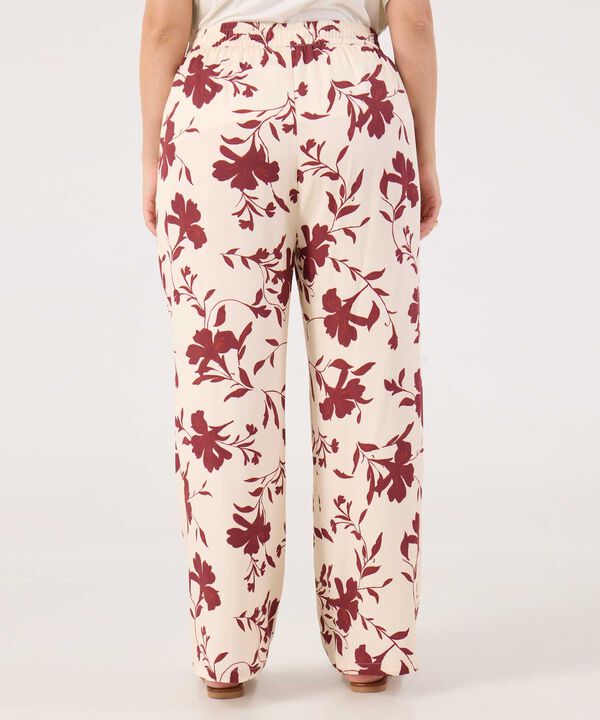 Pantalon Fluido Estampado Para Mujer Curvy