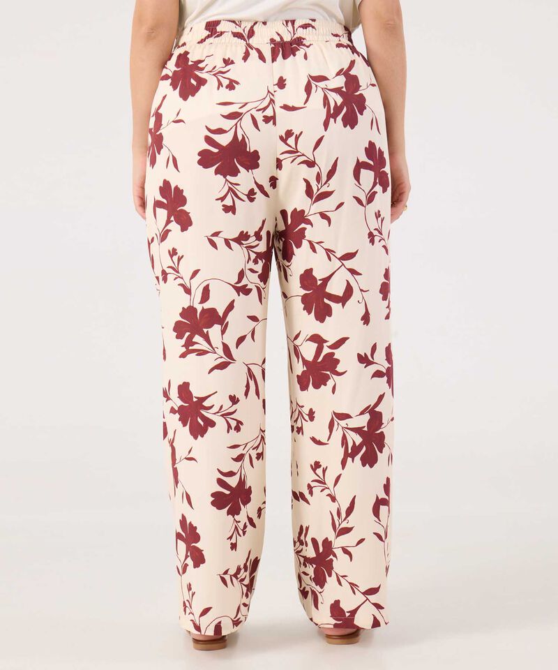 Pantalon Fluido Estampado Para Mujer Curvy