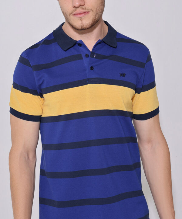Polo Preteñida, Cuello Y Puños Tejidos, Silueta Slim Fit Blanco image number null