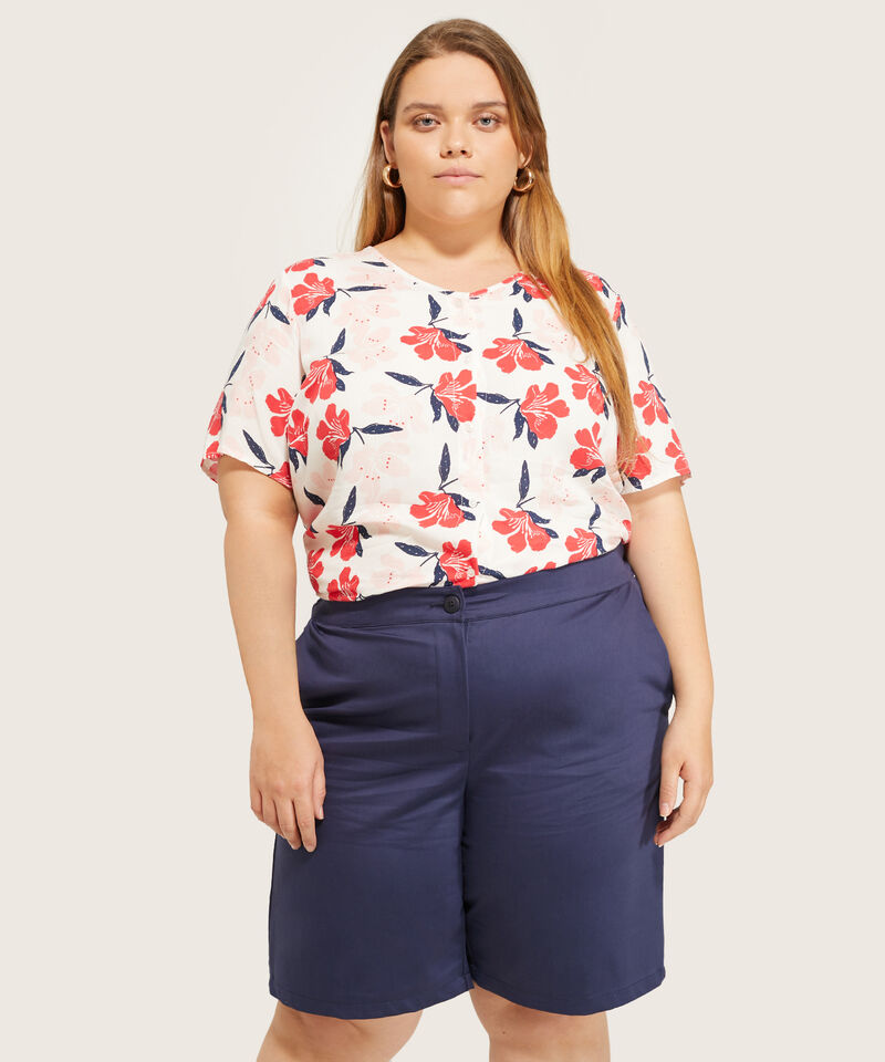 Bermuda Unicolor Con Bolsillos Mujer Curvy