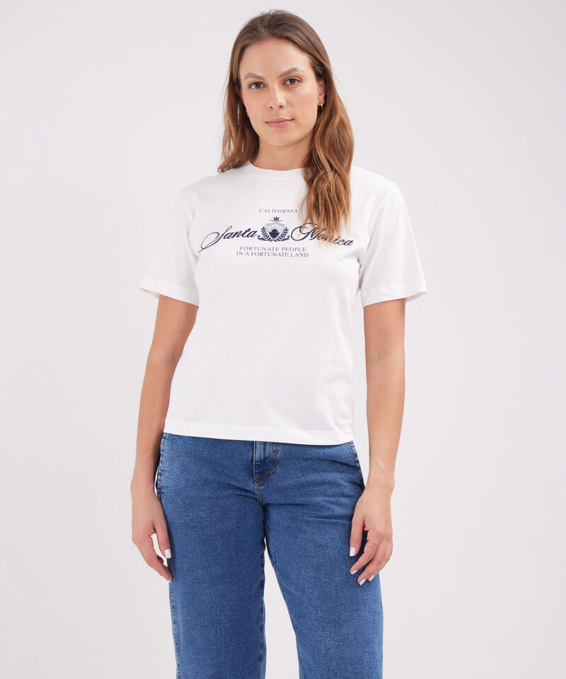 Camiseta Con Bordado Y Estampado