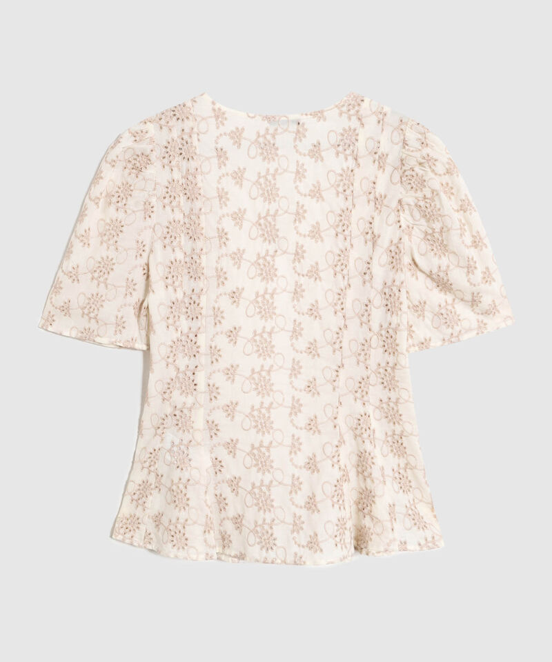 Blusa Con Bordado Suizo Para Mujer