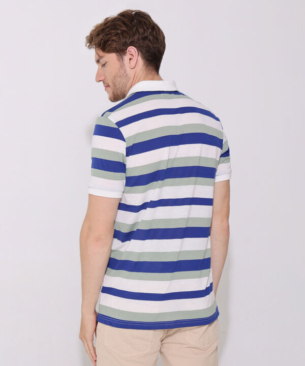 Polo Cuello Y Puños Tejidos Con Bolsillo, Jersey Preteñido, Silueta Regular Fit