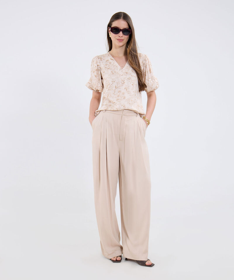 Blusa Estampada Cuello V