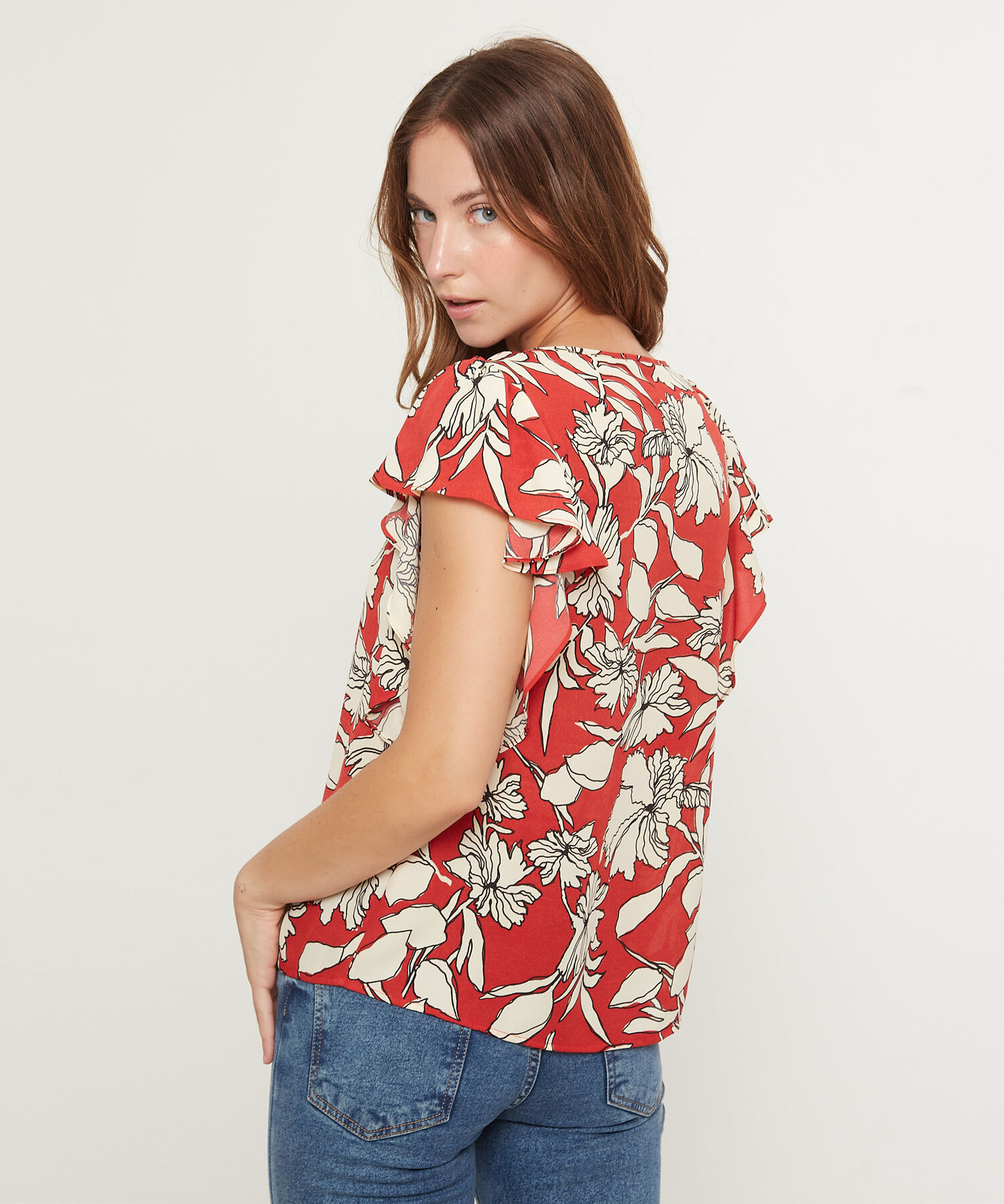 Blusa con Estampado Floral Compra ahora Patprimo