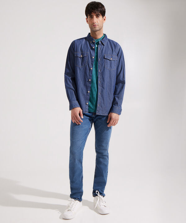 Polo de Cuello Neru con Textura para Hombre