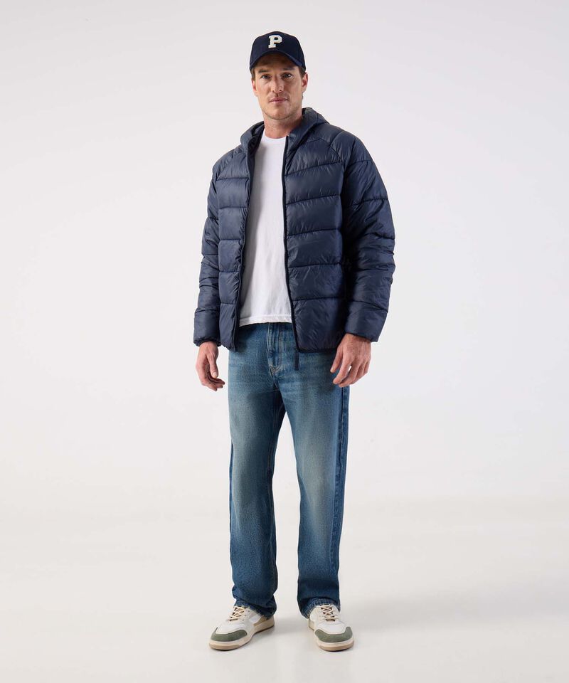 Chaqueta Acolchada Puffer para Hombre con Capota