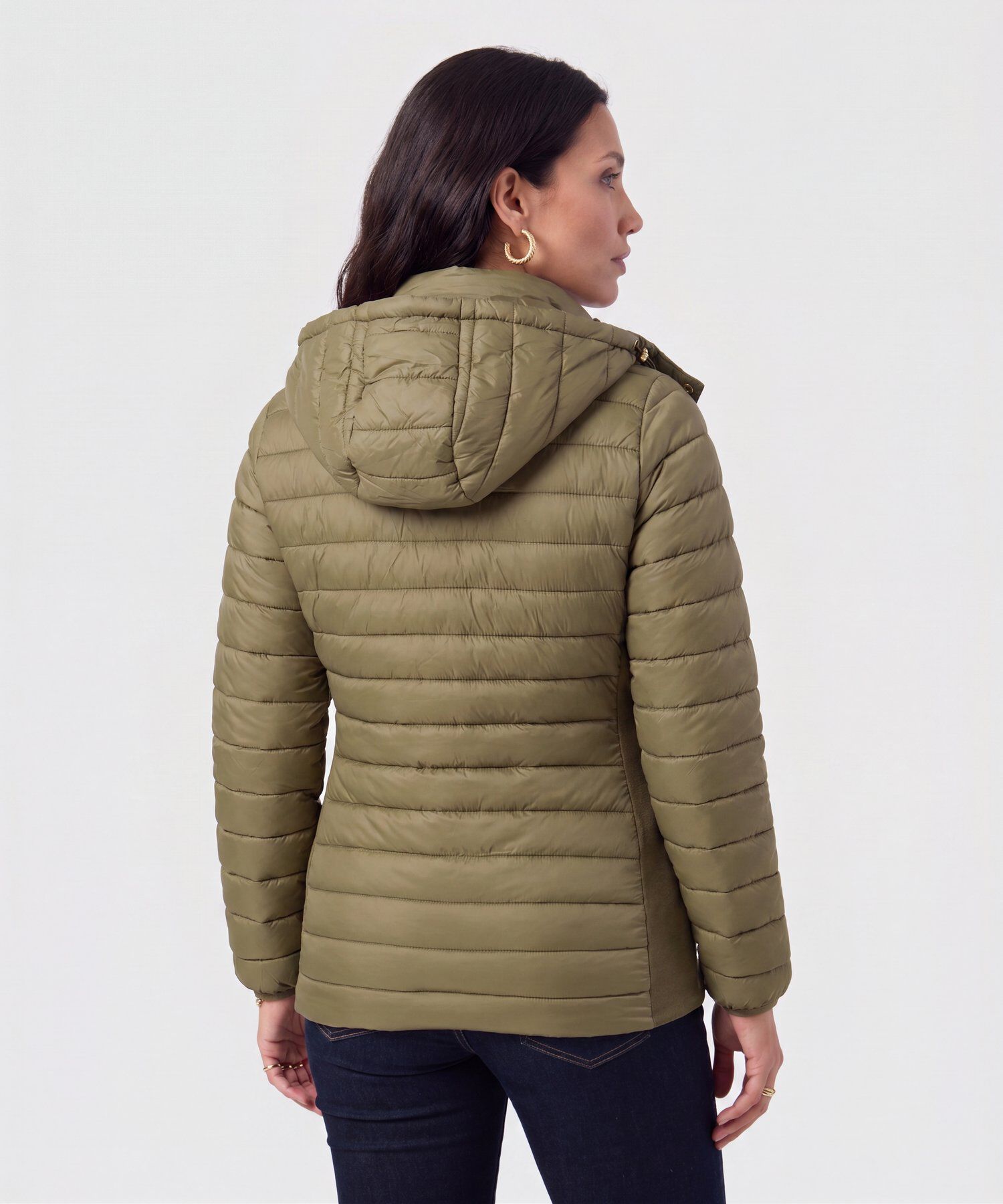 Chaqueta Acolchada Con Capota Para Mujer