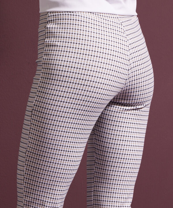Leggings Estampado Con Simulación Bolsillos En Frente