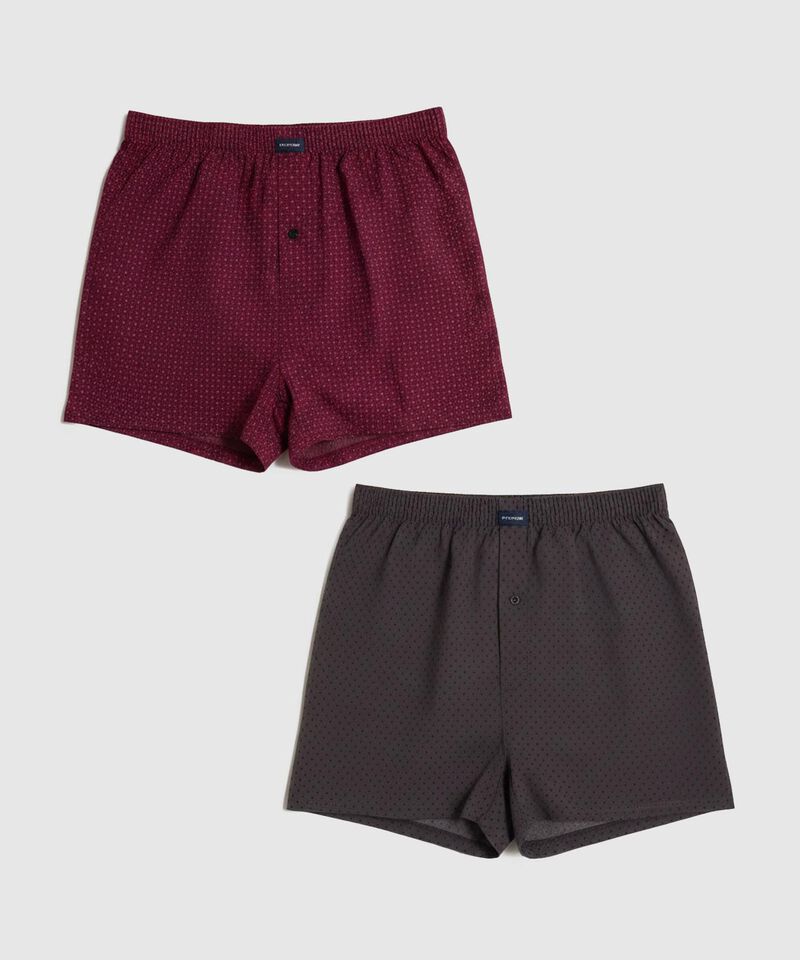 Pack x2 B&oacute;xers Sueltos Estampados para Hombre