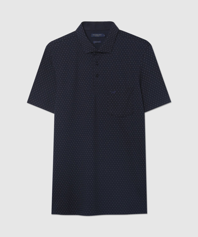Polo Cuello Maquina Estampada Con Bolsillo