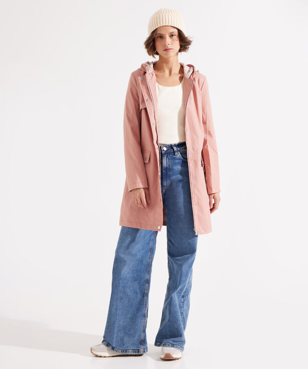 Parka con Bolsillos de Tapa