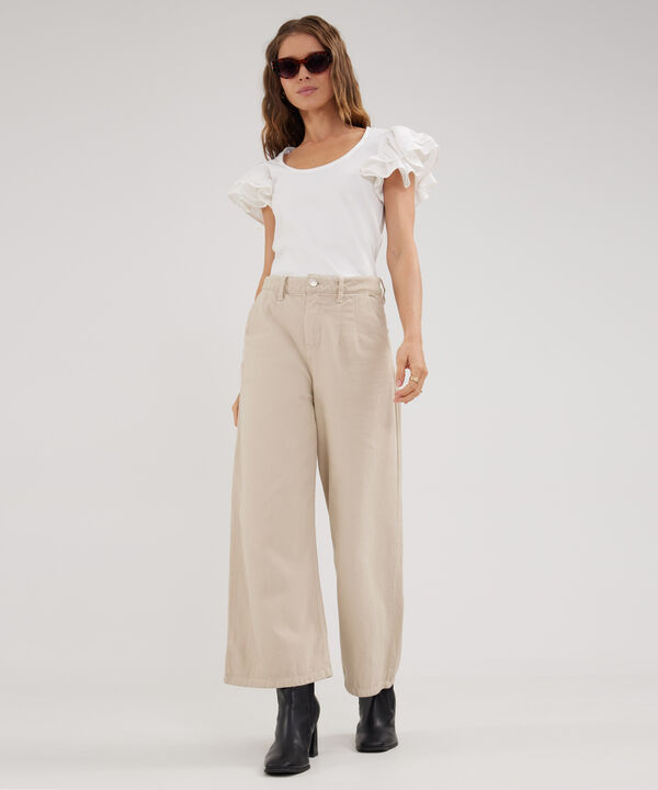 Jean Tipo Culotte Con Prenses