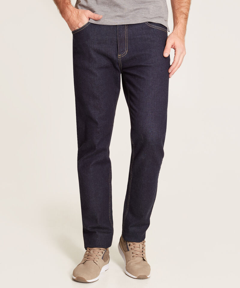 Jeans En Tono Azul Oscuro Con Diseño Clásico 