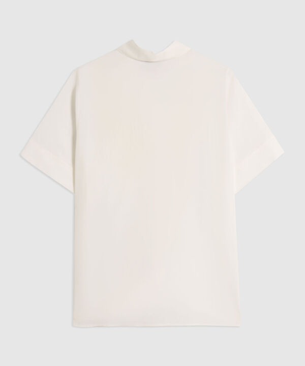 Camisa Manga Corta Con Aplique Para Mujer Curvy